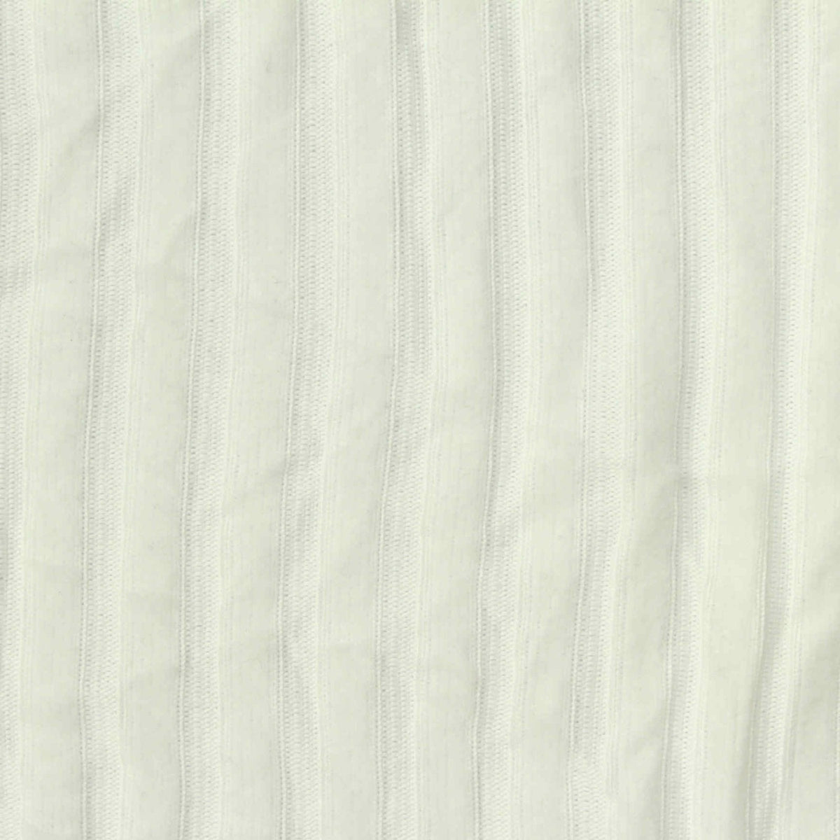 Cream Stripes Rib Knit, Polyester, 240 gsm