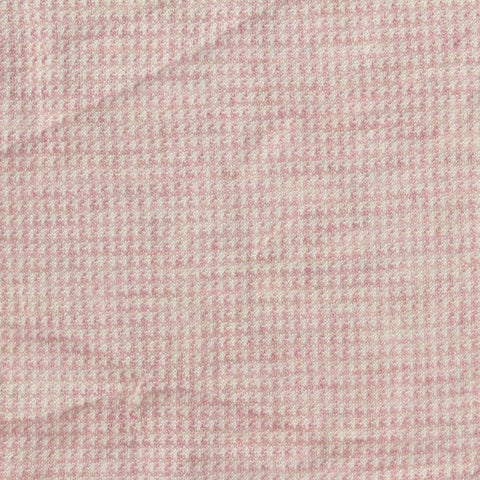 Pink Check Birdseye Knit, Poly-Viscose