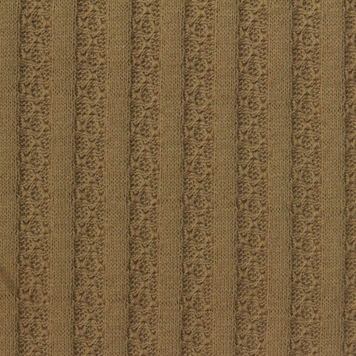 Khaki Tone-on-Tone Rib Knit, Cotton-Poly