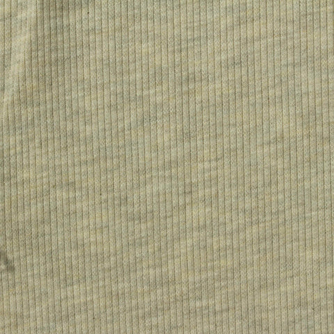 Light Green Heathered-Marl Rib Knit, Poly-Cotton