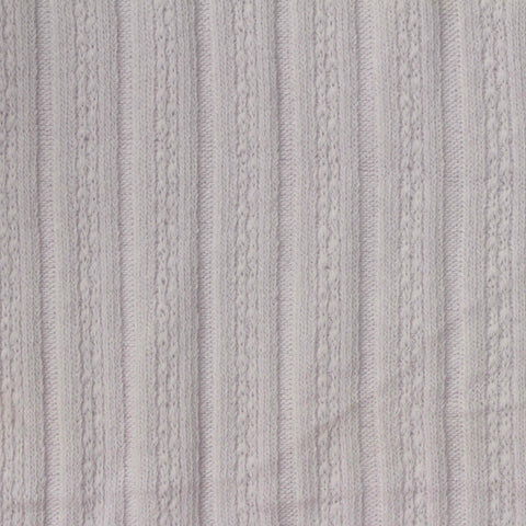 Grey Tone-on-Tone Rib Knit, Cotton-Poly