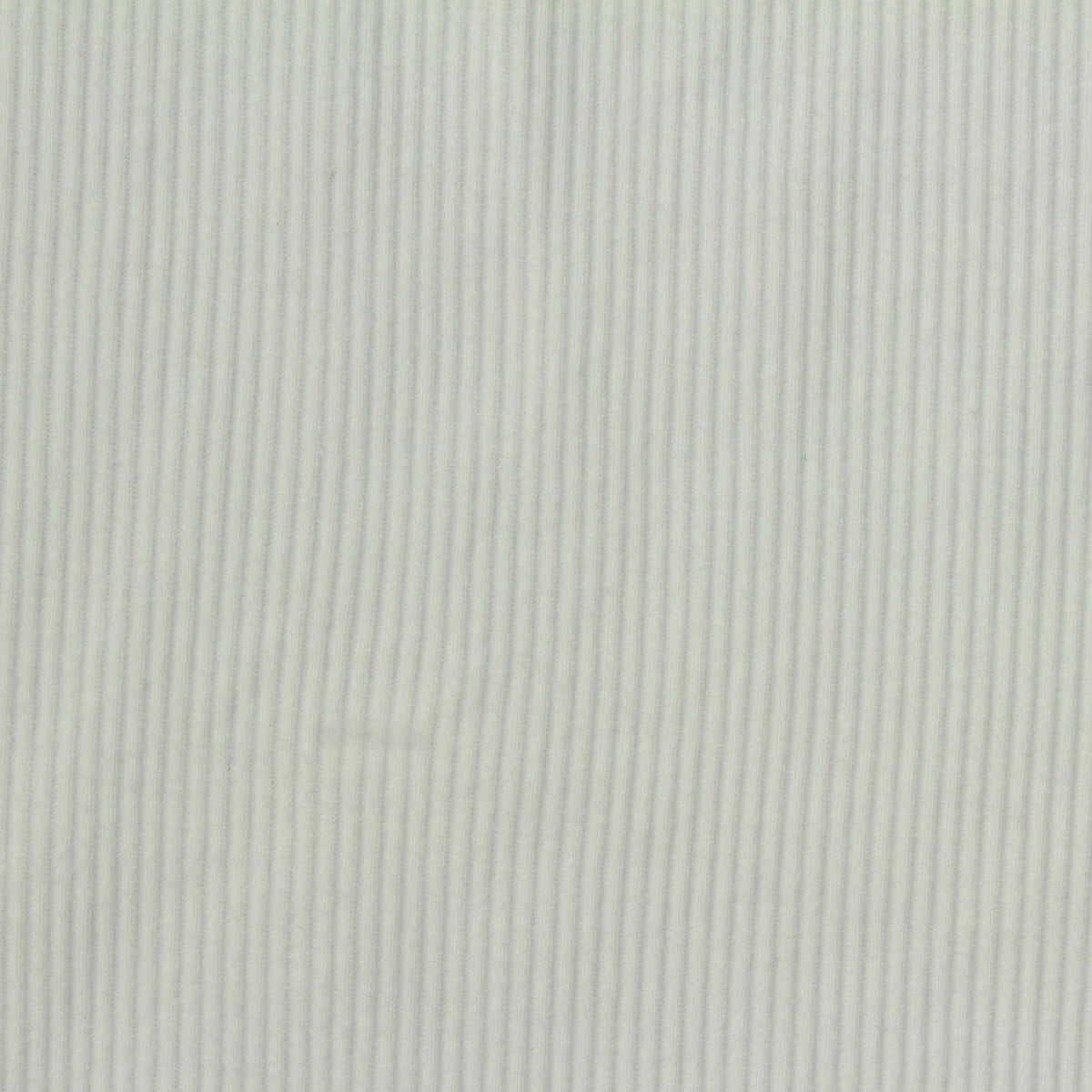 Light Grey Vertical-Stripe Rib Knit, Cotton-Poly