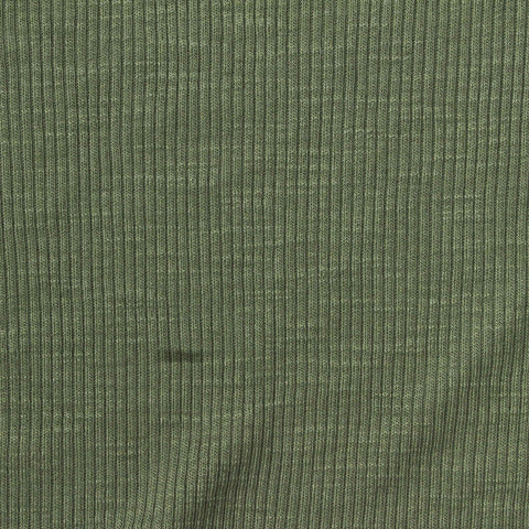 Slub Polyester Viscose Rib Knit Fabric, 205 gsm, 160 cm — Green