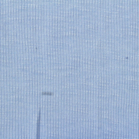 Slub Polyester Viscose Rib Knit Fabric, 205 gsm, 160 cm — Blue