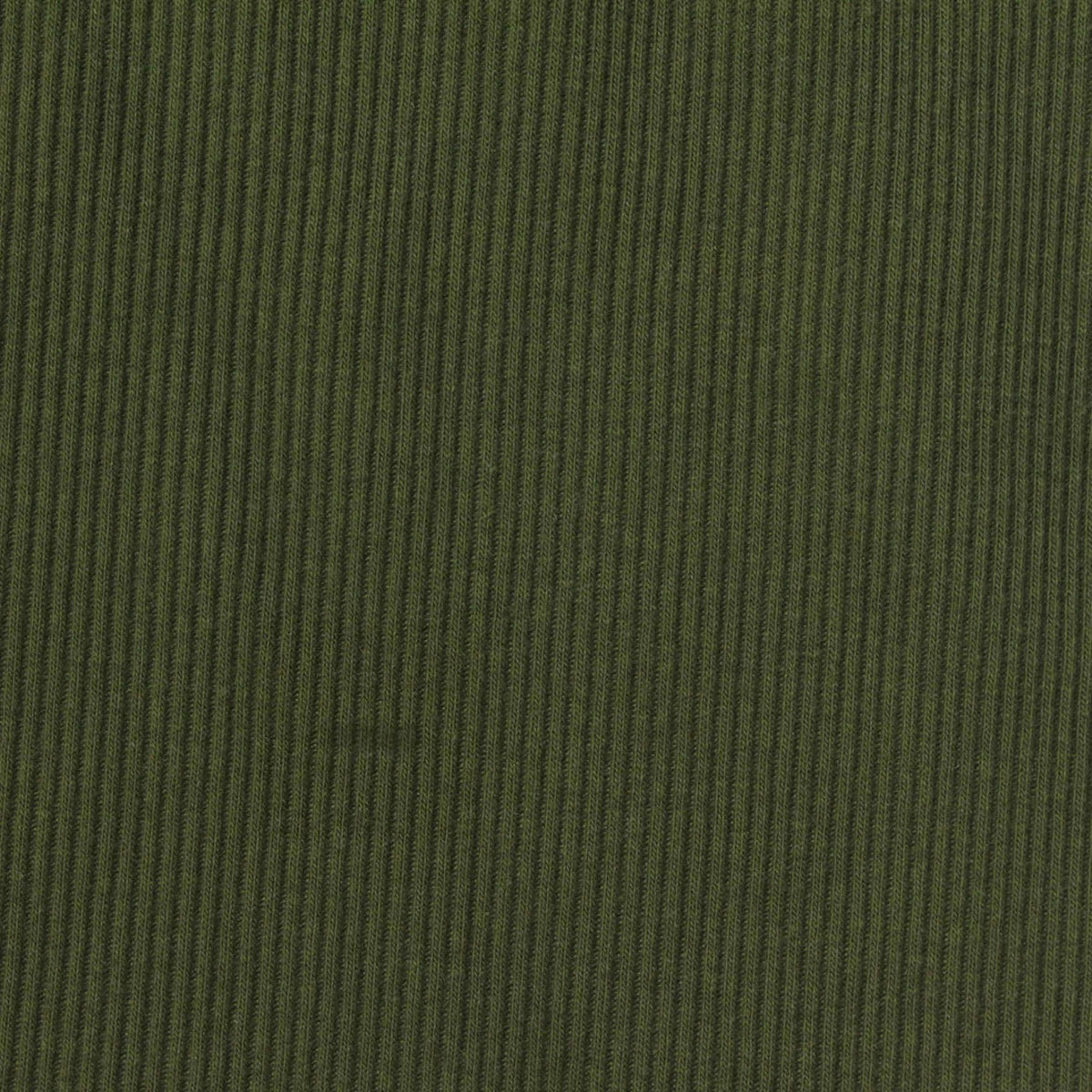 Cotton Polyester Stretch Rib Knit Fabric, 220 gsm, 130 cm — Green