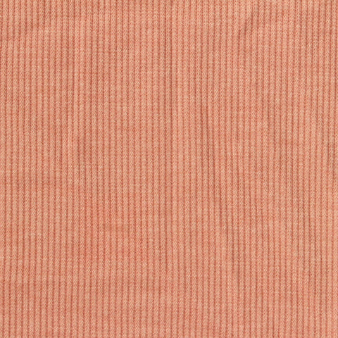 Polyester Viscose Stretch Rib Knit Fabric, 280 gsm, 137 cm — Orange