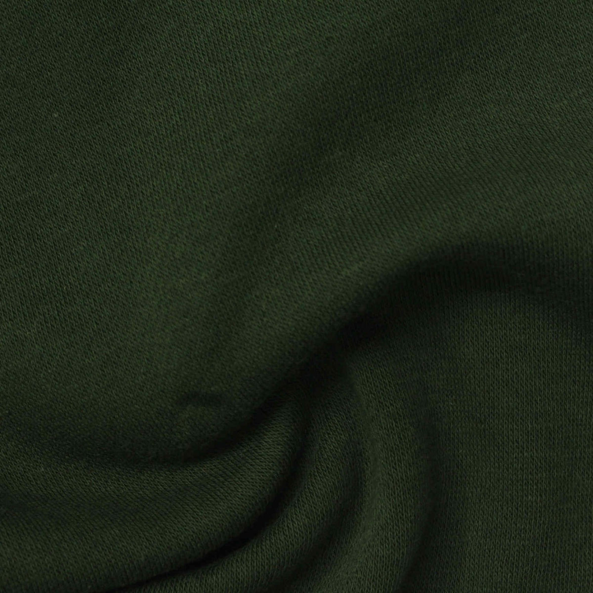 Brushed Cotton Polyester French Terry Fabric, 240 gsm, 165 cm — Green