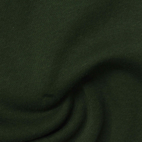 Brushed Cotton Polyester French Terry Fabric, 240 gsm, 165 cm — Green