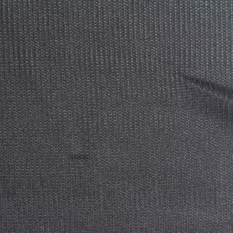Dark Grey Heathered-Marl Rib Knit, Polyester, 350 gsm