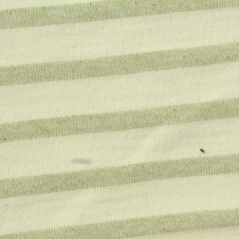 Light Cream Horizontal-Stripe French Terry, Cotton