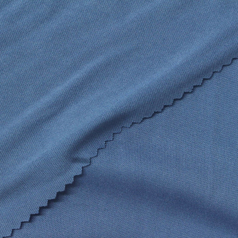 100% Polyester Jersey Knit Fabric, 122 gsm, 170 cm — Blue