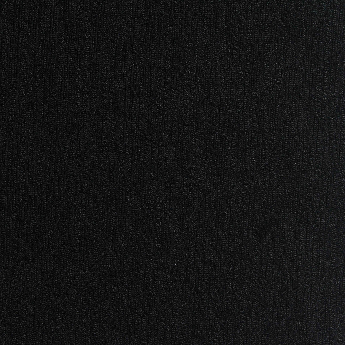 Acetate Polyester Stretch Rib Knit Fabric, 220 gsm, 140 cm — Black