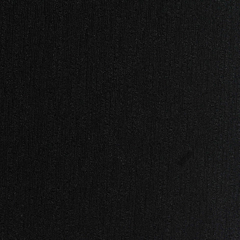 Acetate Polyester Stretch Rib Knit Fabric, 220 gsm, 140 cm — Black