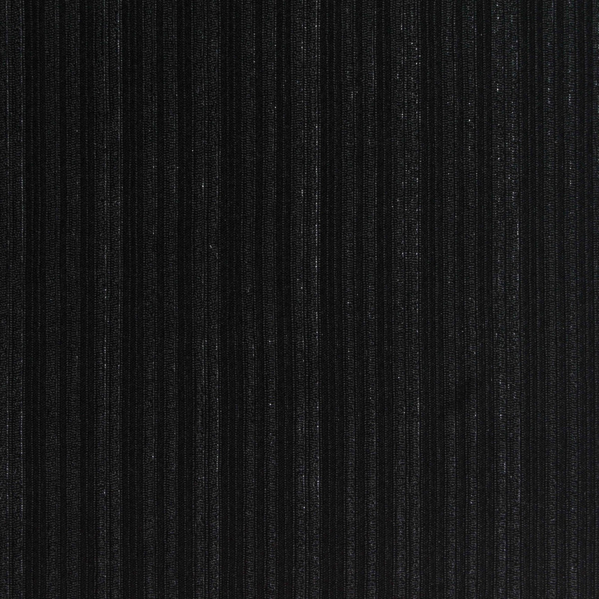 Acetate Stretch Rib Knit Fabric, 200 gsm, 148 cm — Black