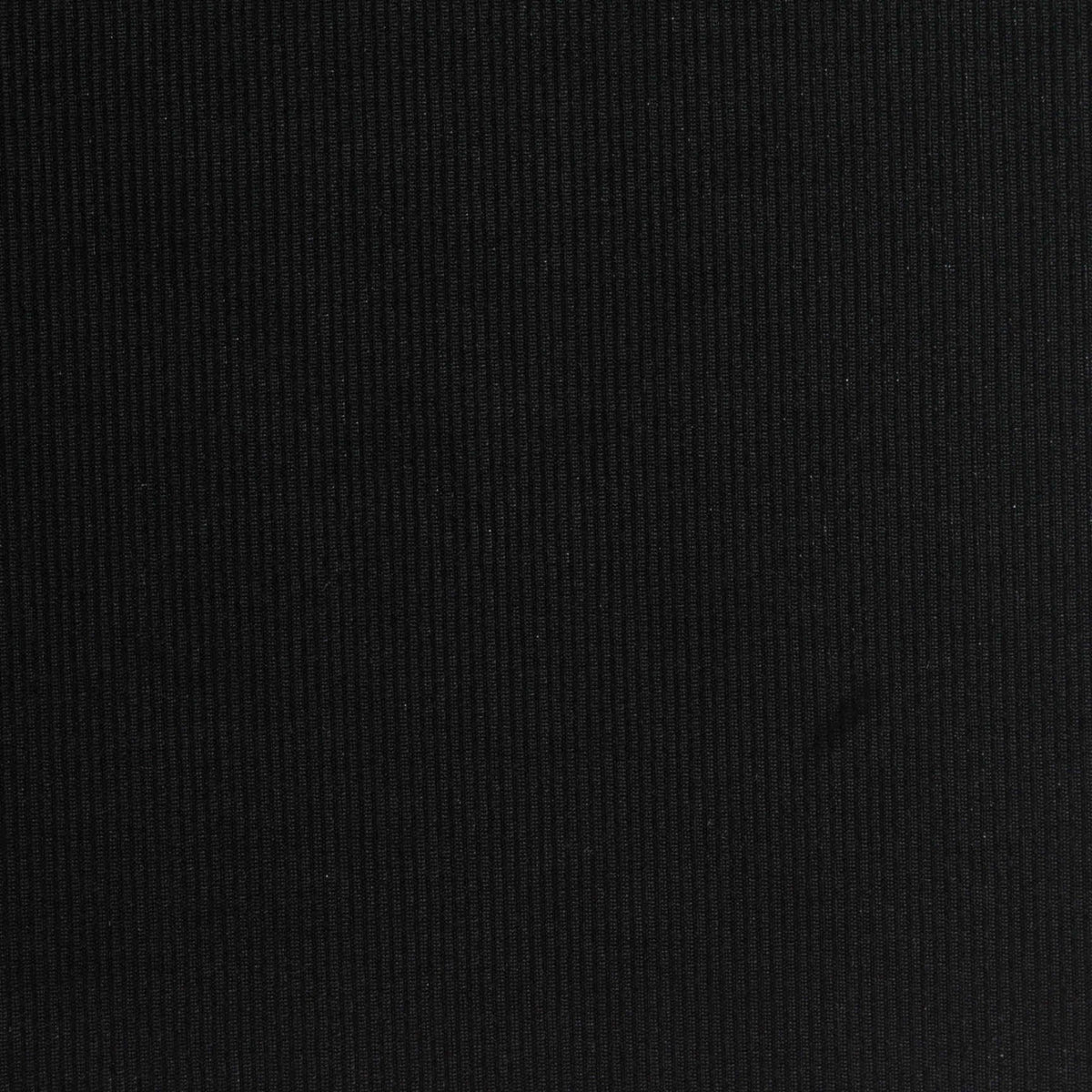 Acetate Stretch Rib Knit Fabric, 230 gsm, 153 cm — Black