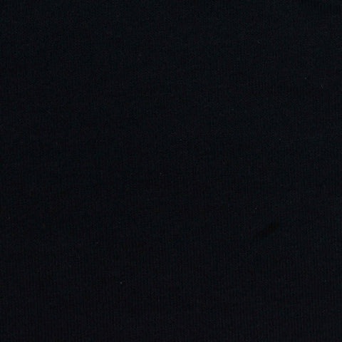 Brushed Cotton Polyester French Terry Fabric, 270 gsm, 185 cm — Black