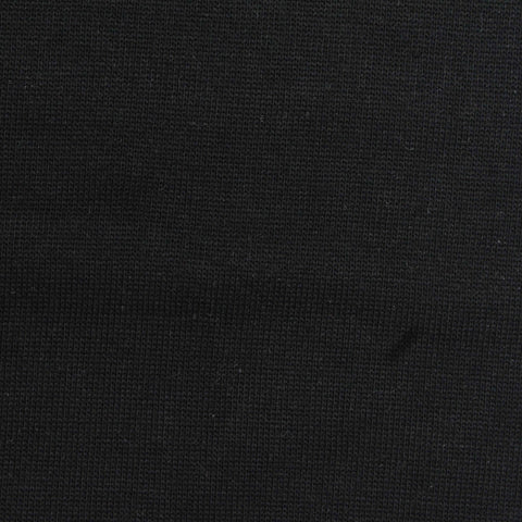 Cotton Polyester Stretch Rib Knit Fabric, 360 gsm, 185 cm — Black