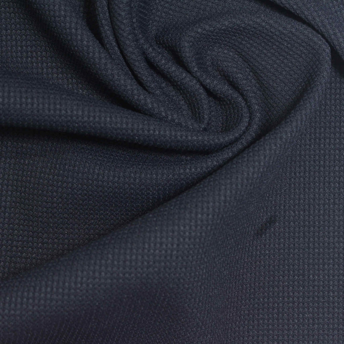 Nylon Stretch Waffle Knit Fabric, 230 gsm, 155 cm — Navy