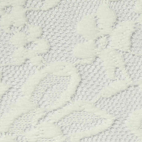 Cream Floral Lace, Nylon, 140 gsm