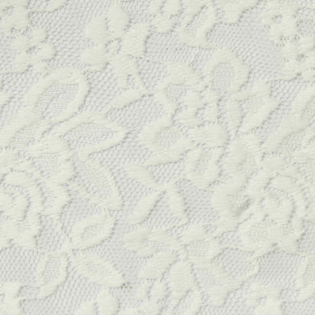 Cream Floral Lace, Nylon, 140 gsm