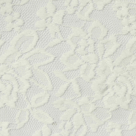 Cream Floral Lace, Nylon, 140 gsm