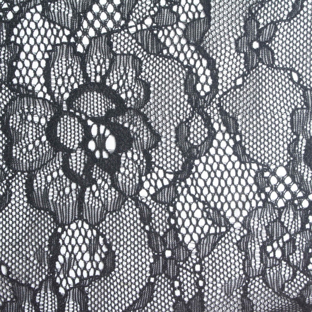 Black Floral Lace, Nylon, 103 gsm