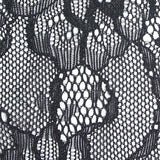 Black Floral Lace, Nylon — texture