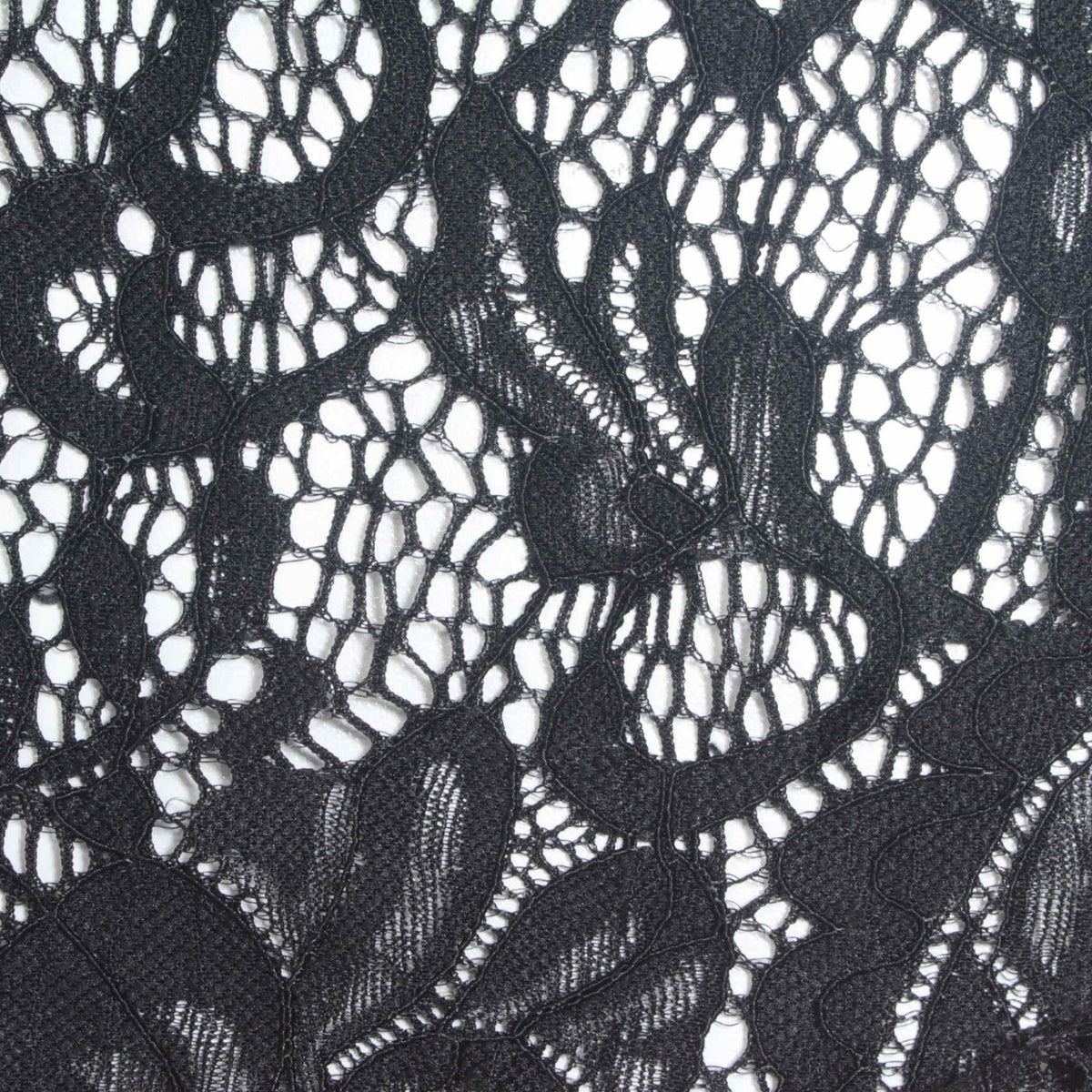 Black Floral Lace, Nylon, 160 gsm