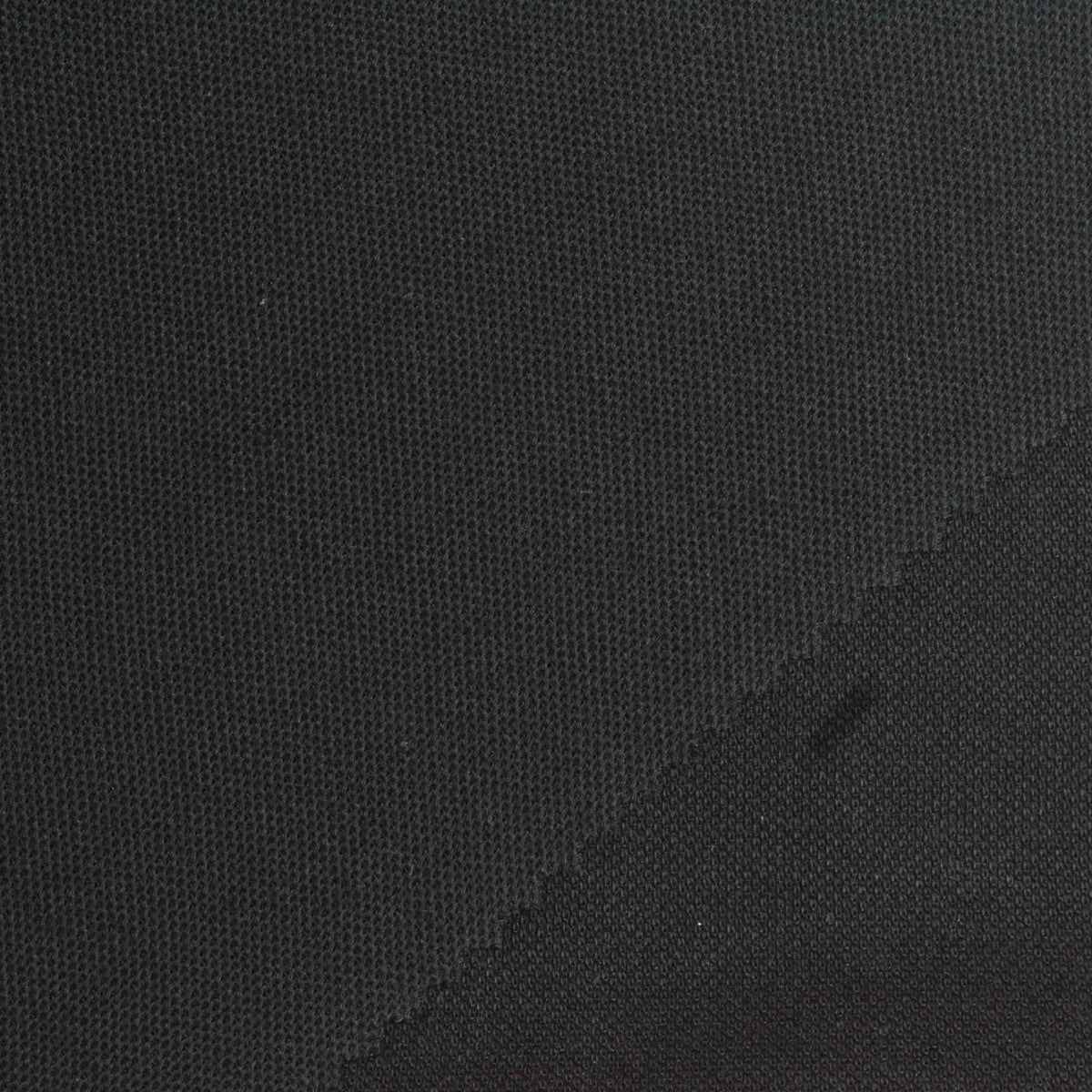 Cotton Polyester Piqué Knit Fabric, 230 gsm, 180 cm — Black
