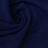 Brushed Polyester Stretch French Terry Fabric, 220 gsm, 160 cm — Navy