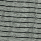 Dark Grey Horizontal-Stripe Birdseye Knit, Polyester — texture