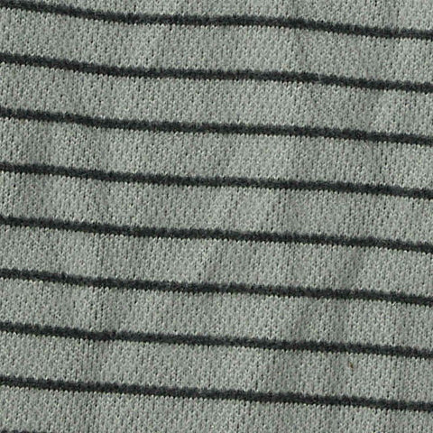 Dark Grey Horizontal-Stripe Birdseye Knit, Polyester