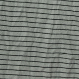 Dark Grey Horizontal-Stripe Birdseye Knit, Polyester