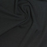 Tencel Lyocell Polyester Rib Knit Fabric, 250 gsm, 170 cm — Black