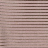 Brown Horizontal-Stripe Birdseye Knit, Polyester