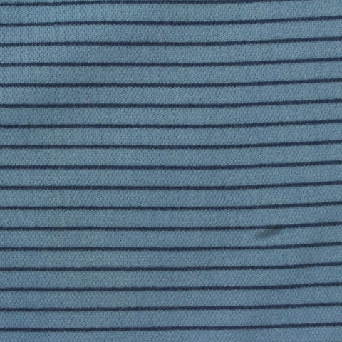 Dark Blue Horizontal-Stripe Birdseye Knit, Polyester