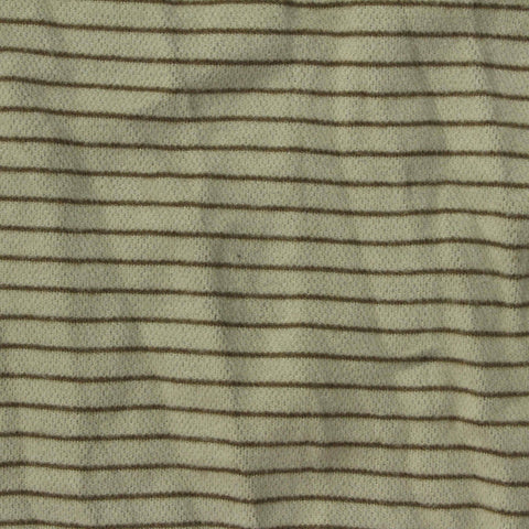 Brown Horizontal-Stripe Birdseye Knit, Polyester, 310 gsm