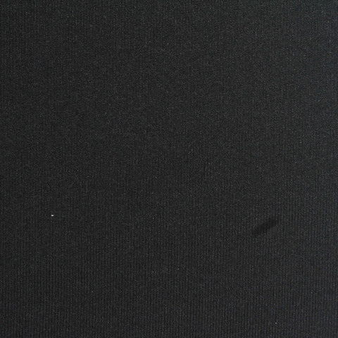 Polyester Cotton Stretch Scuba Knit Fabric, 300 gsm, 160 cm — Black
