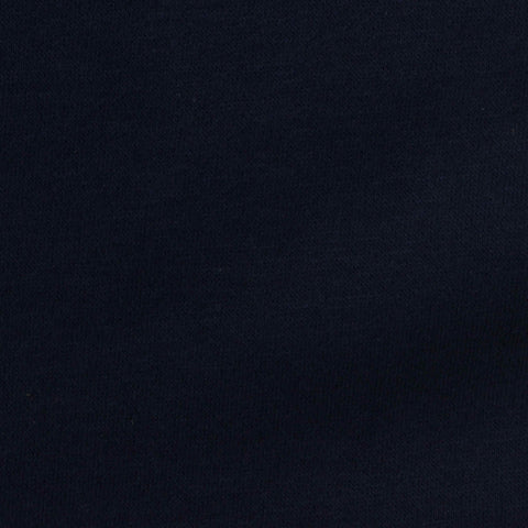Brushed Cotton Polyester French Terry Fabric, 260 gsm, 170 cm — Navy