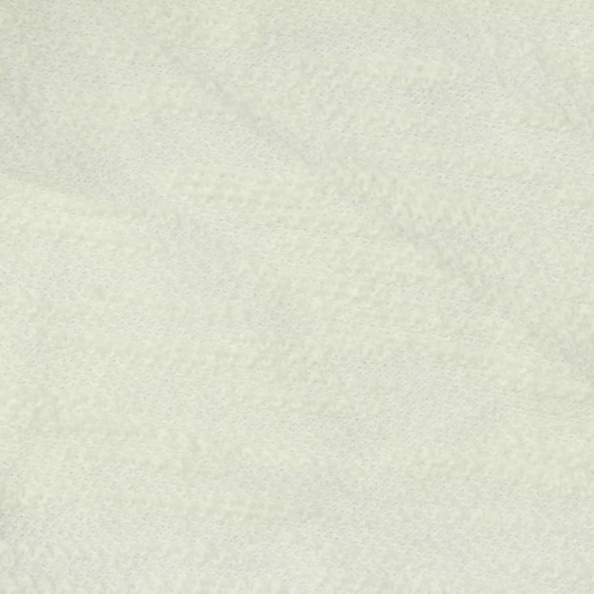 Slub Cotton Polyester French Terry Fabric, 230 gsm, 165 cm — White