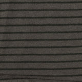 Dark Grey Horizontal-Stripe Chunky Knit, Viscose-Poly