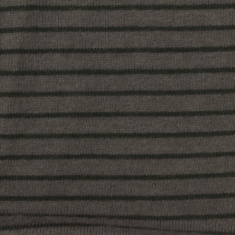 Dark Grey Horizontal-Stripe Chunky Knit, Viscose-Poly, 300 gsm