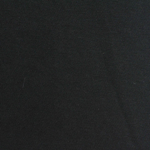 Cotton Polyester French Terry Fabric, 300 gsm — Black