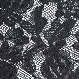 Black Floral Lace, Nylon — texture