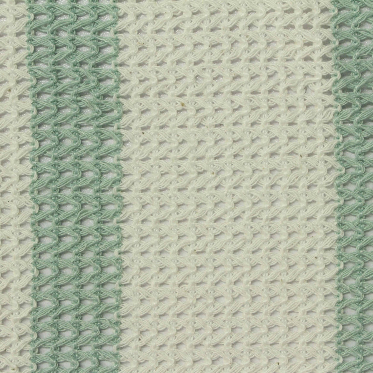 Green Vertical-Stripe Warp Knit, Poly-Cotton