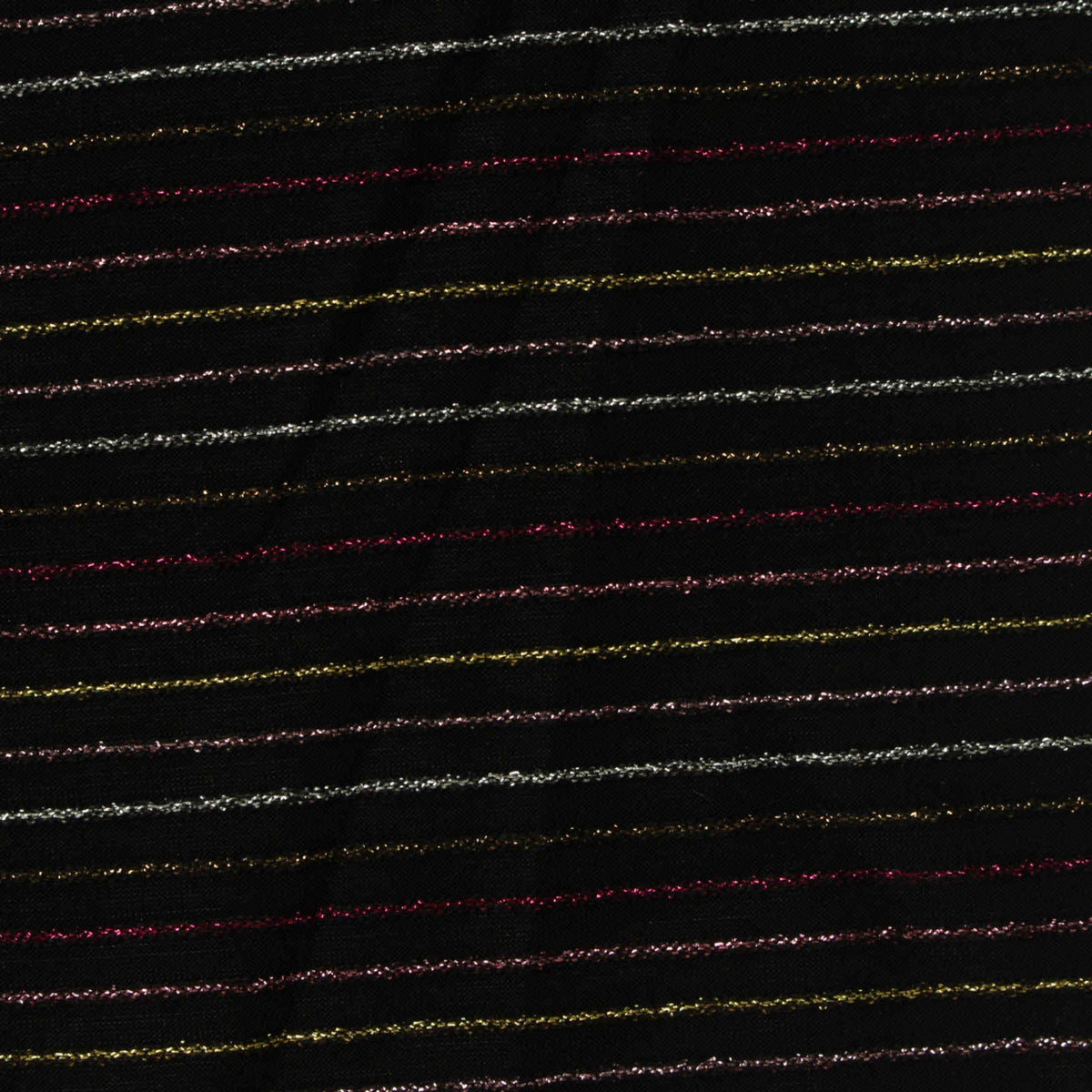 Silver Stripes Knit, Nylon-Metallic