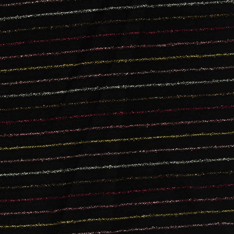 Silver Stripes Knit, Nylon-Metallic