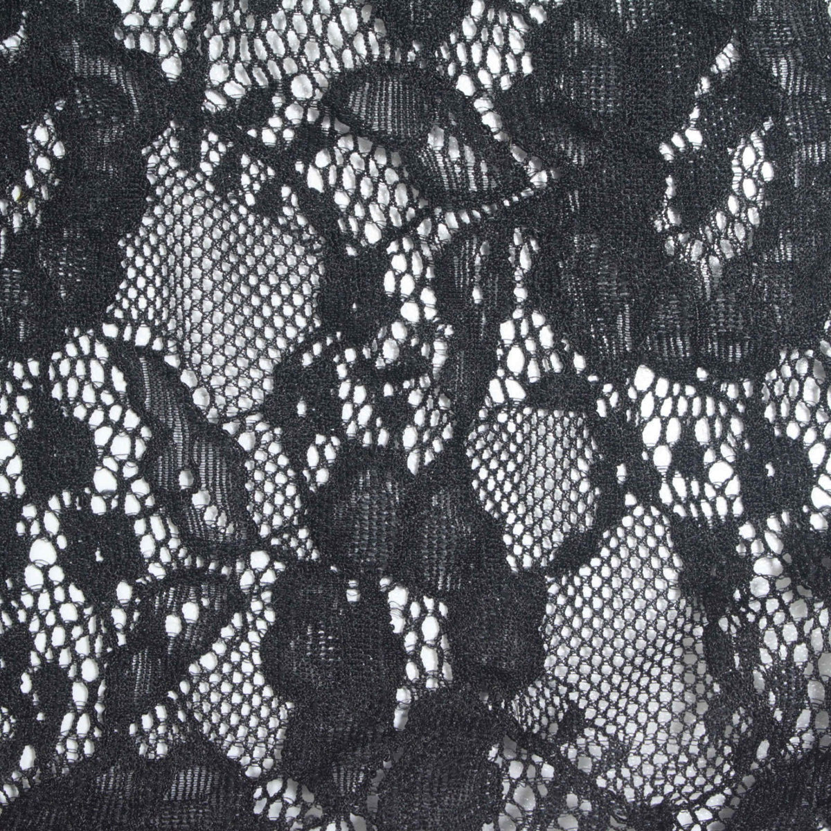 Black Floral Lace, Nylon, 135 gsm