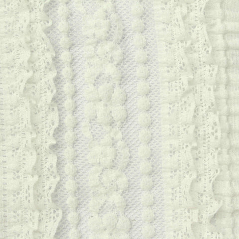 Cream Openwork Lace, Cotton-Nylon, 170 gsm