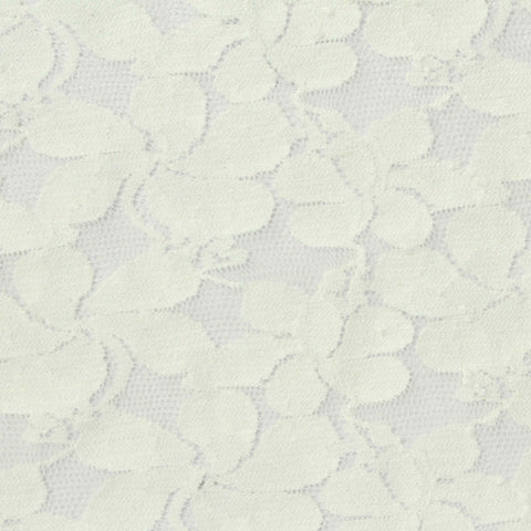 White Floral Lace, Viscose-Nylon